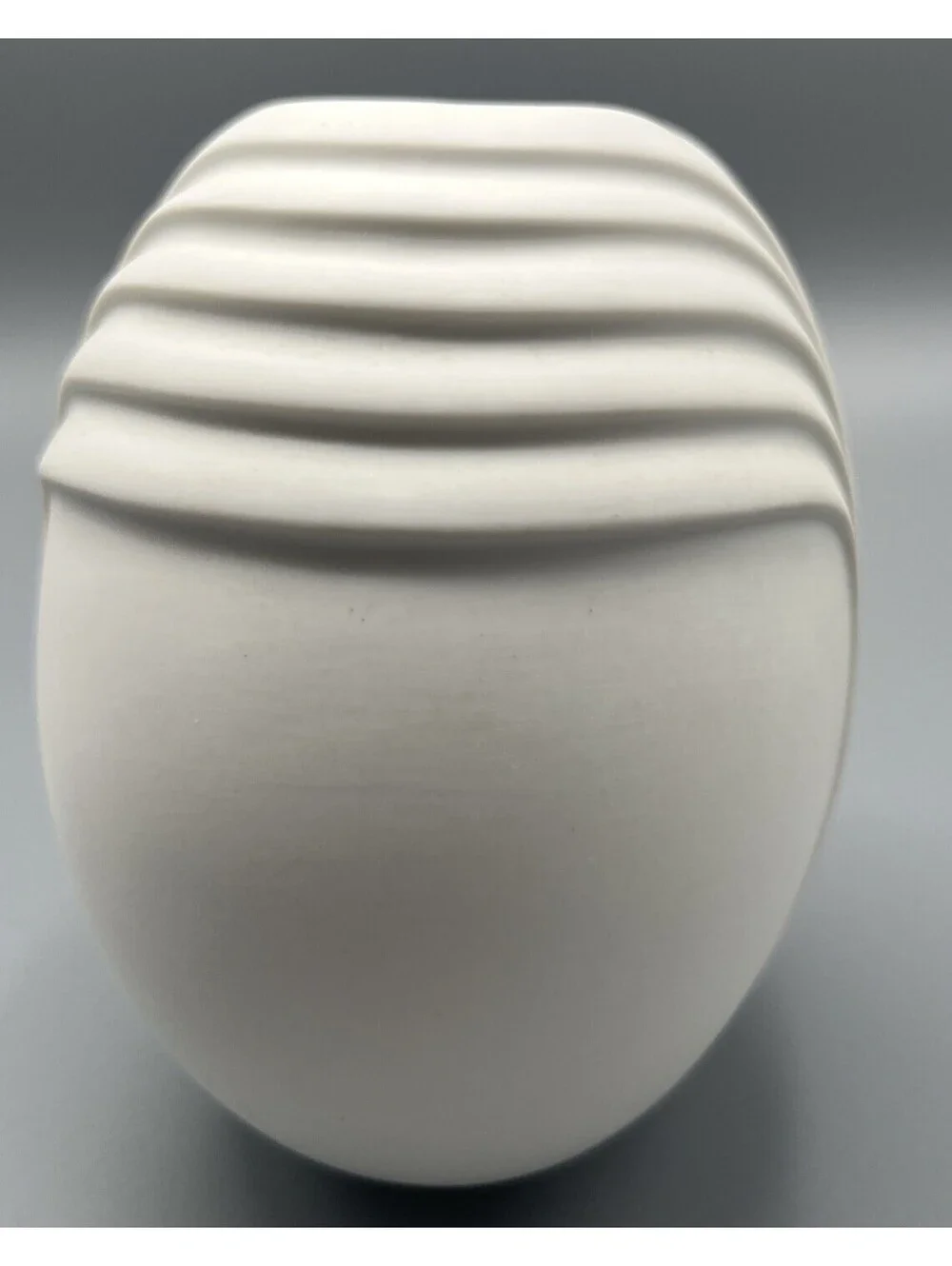 Uta Feyl Rosenthal Studio Line Bisque Porcelain Vase, Germany 5.25” MCM White
